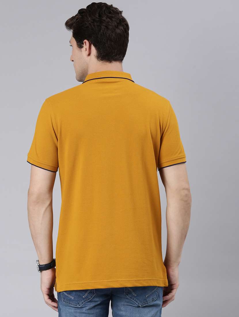 men solid short sleeve regular fit polo t-shirt - 22011948 -  Standard Image - 3