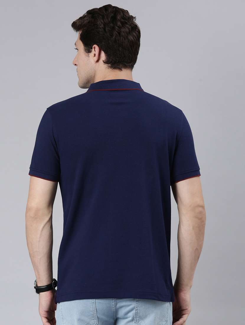 men solid short sleeve regular fit polo t-shirt - 22011950 -  Standard Image - 3