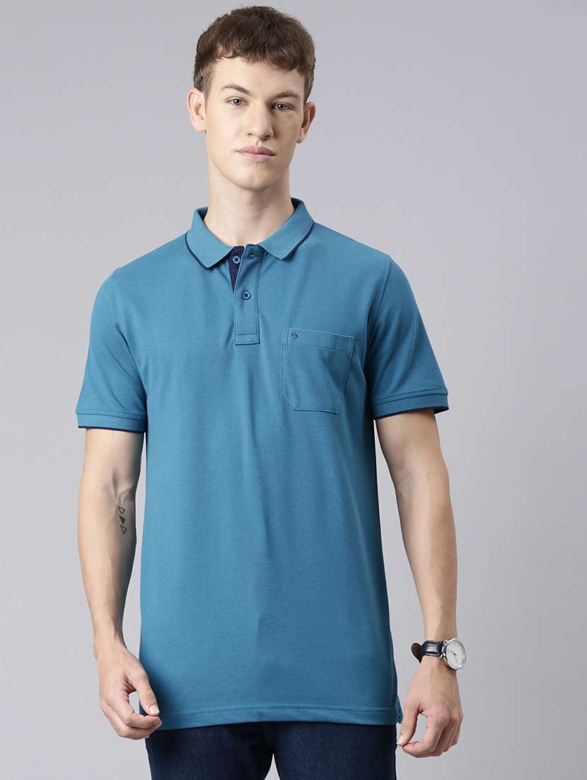 men solid short sleeve regular fit polo t-shirt
