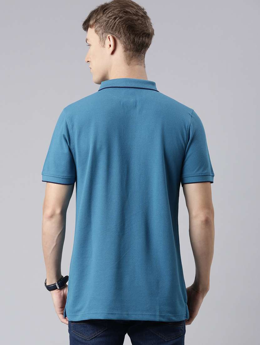 men solid short sleeve regular fit polo t-shirt - 22011951 -  Standard Image - 3