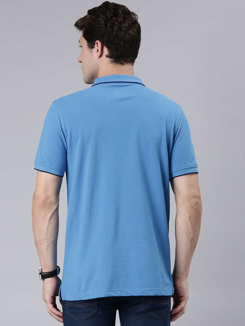 men solid short sleeve regular fit polo t-shirt - 22011953 -  Standard Image - 3