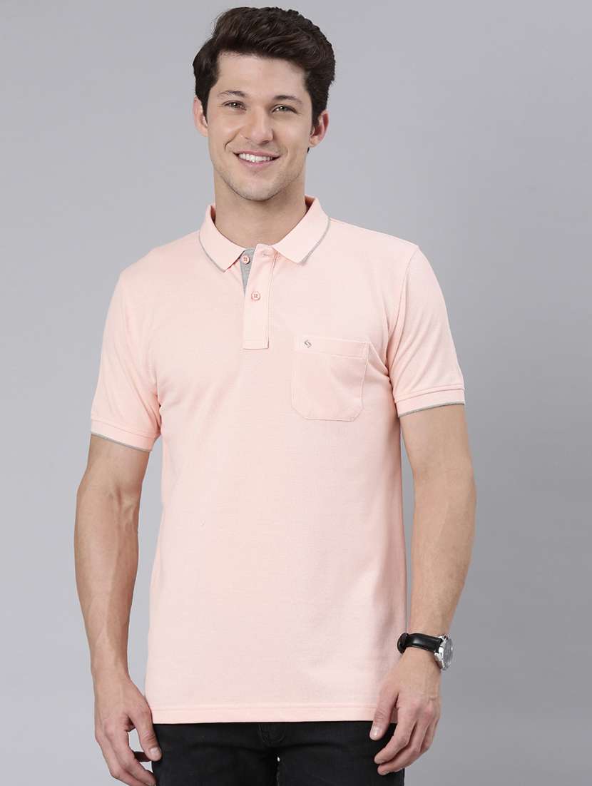 men solid short sleeve regular fit polo t-shirt