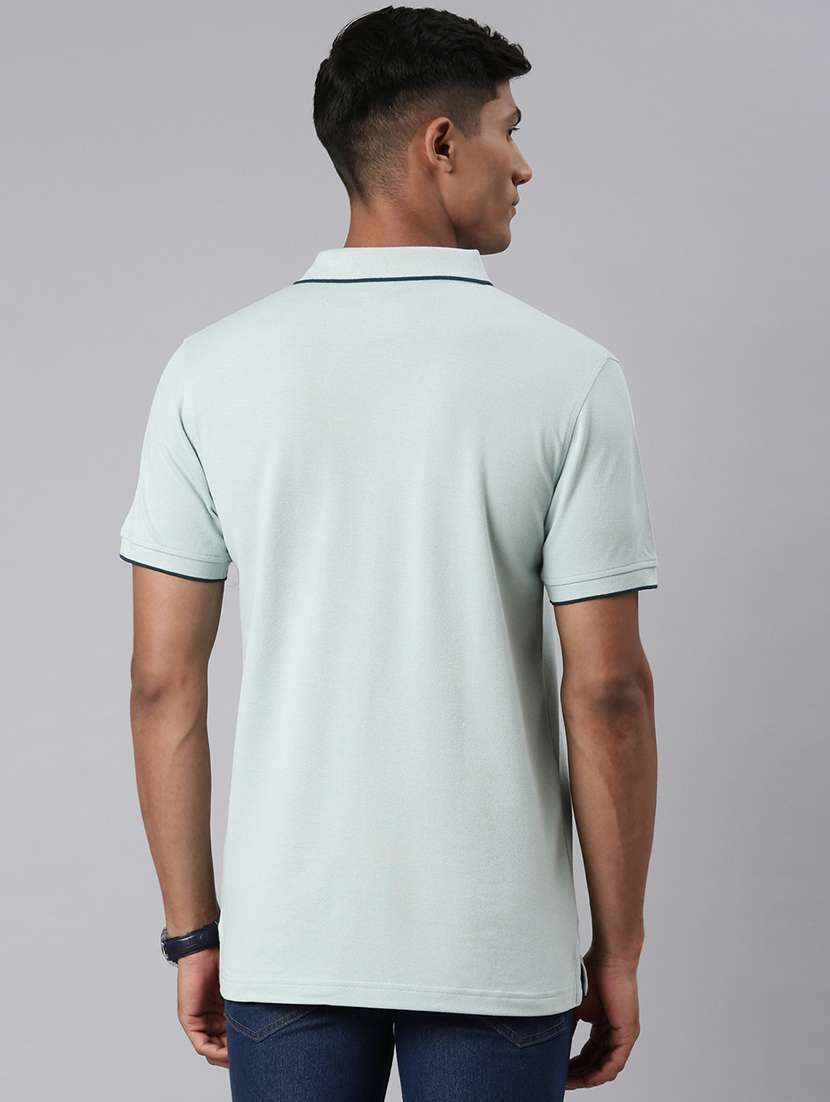 men solid short sleeve regular fit polo t-shirt - 22011956 -  Standard Image - 3