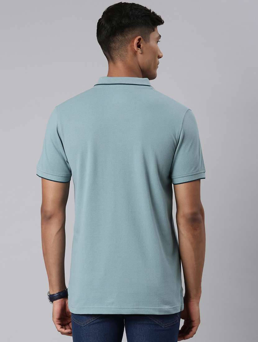 men solid short sleeve regular fit polo t-shirt - 22011957 -  Standard Image - 3