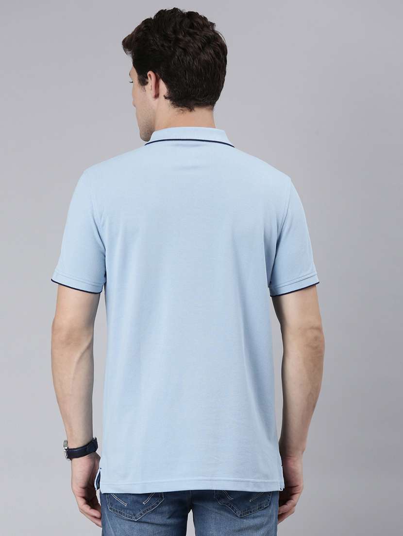 men solid short sleeve regular fit polo t-shirt - 22011959 -  Standard Image - 3