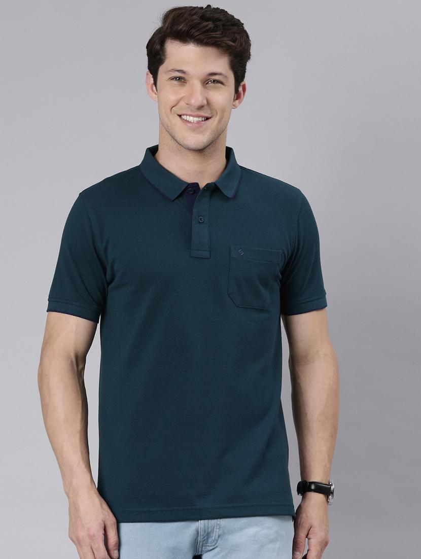 men solid short sleeve regular fit polo t-shirt