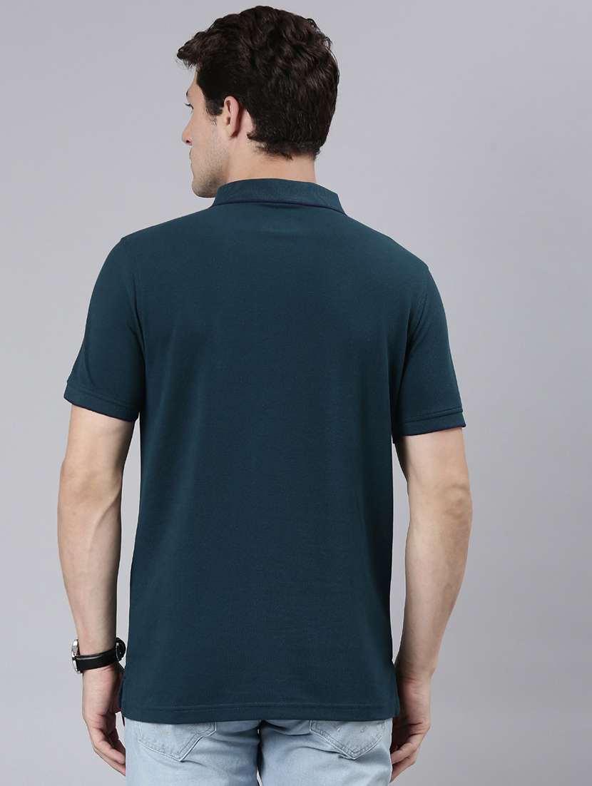 men solid short sleeve regular fit polo t-shirt - 22011960 -  Standard Image - 3