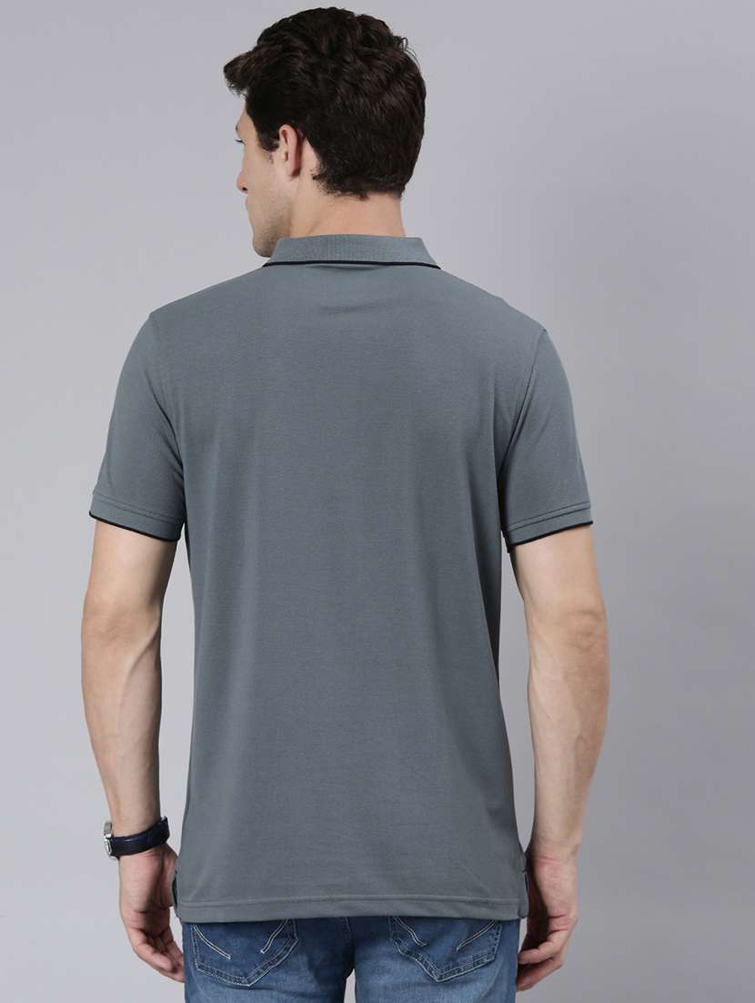men solid short sleeve regular fit polo t-shirt - 22011963 -  Standard Image - 3