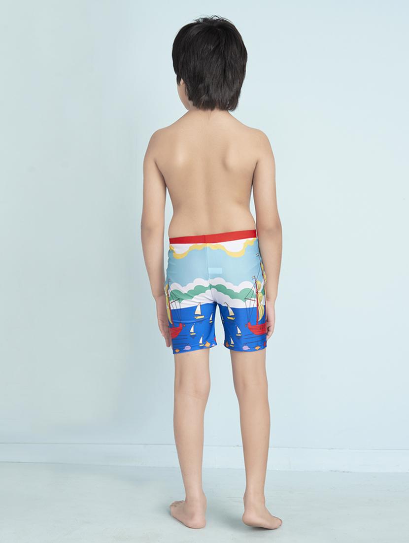 boys printed mid rise swimming shorts - 22011970 - Standard Image - 3