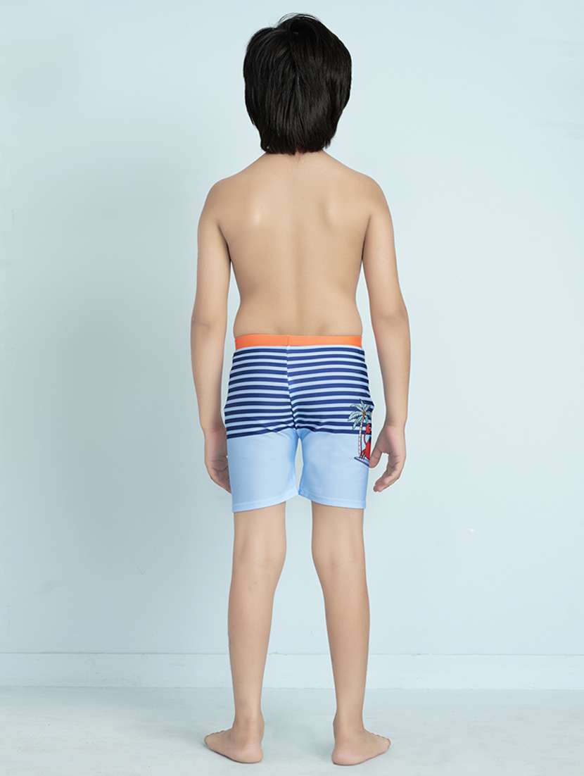 boys printed mid rise swimming shorts - 22011973 - Standard Image - 3