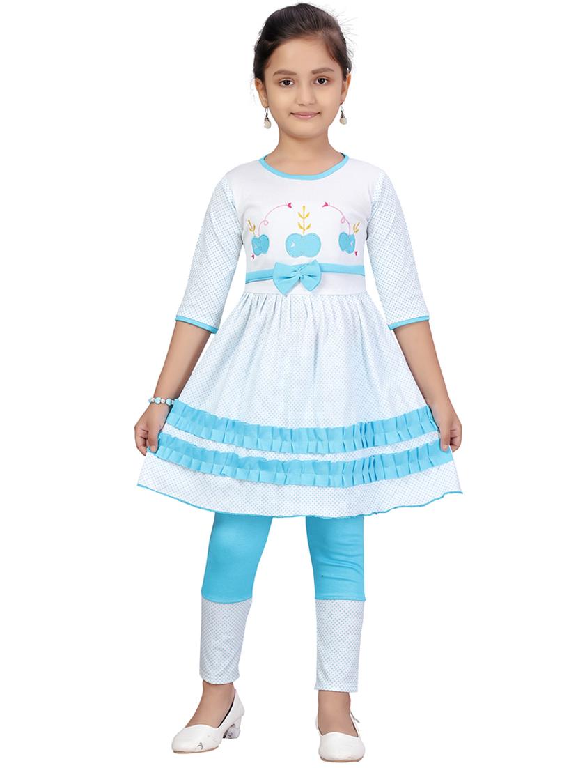 girls printed round neck full length set - 22012008 -  Zoom Image - 0