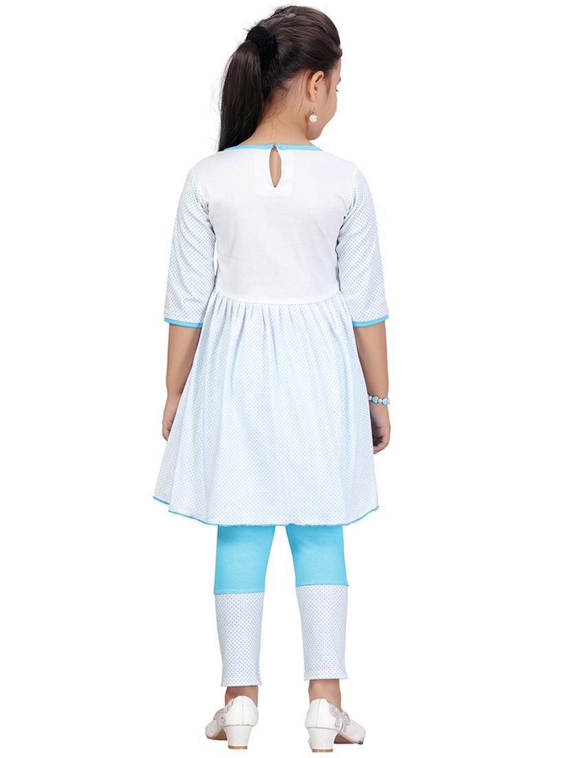 girls printed round neck full length set - 22012008 - Standard Image - 3
