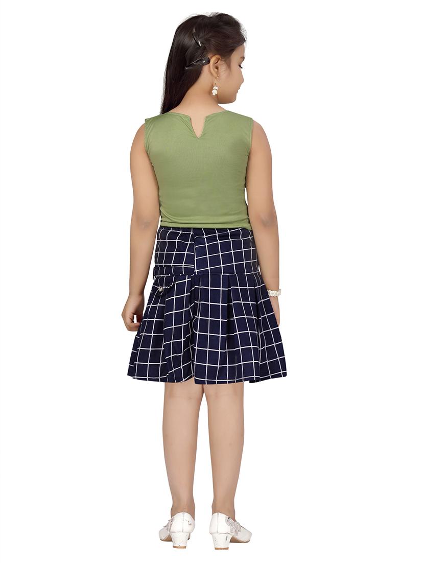 girls checkered top and skirt co-ord set - 22012013 - Standard Image - 3