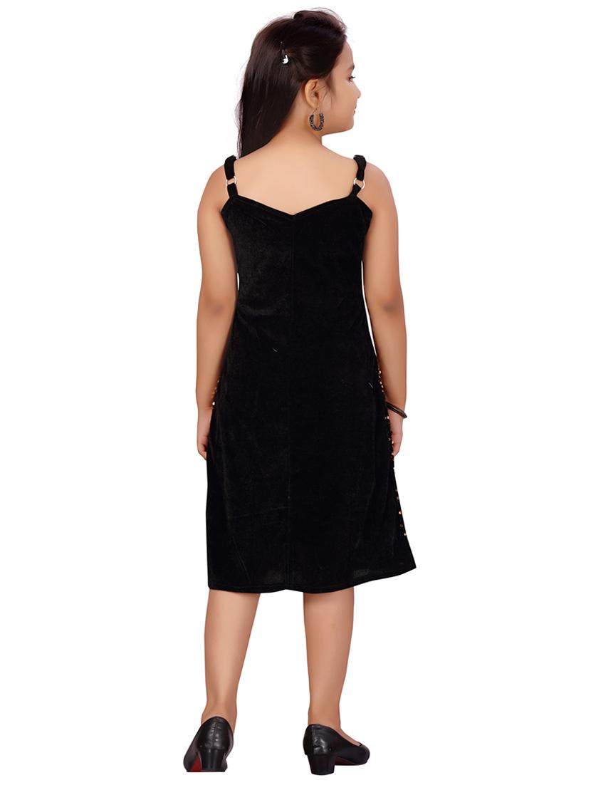 girls sequined shoulder strap straight dress - 22012074 - Standard Image - 3