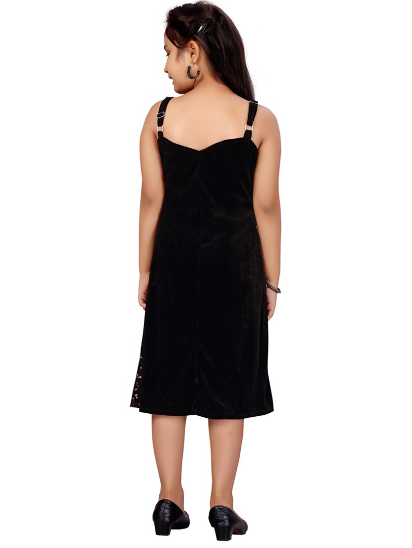 girls sequined shoulder strap straight dress - 22012075 - Standard Image - 3