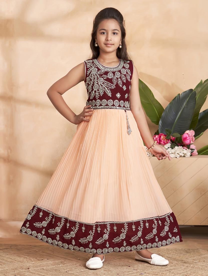 girls embellished sleeveless fit & flare gown - 22012105 -  Zoom Image - 0