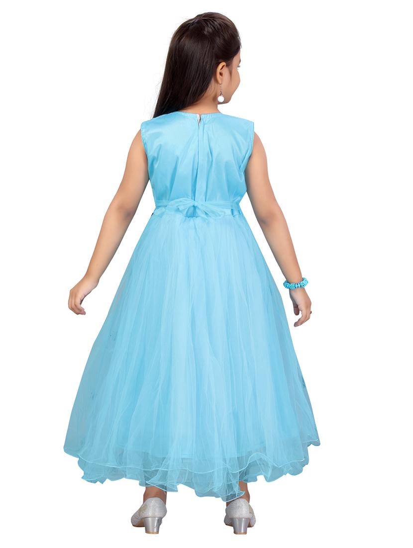 girls embroidered sleeveless fit & flare dress - 22012123 - Standard Image - 3