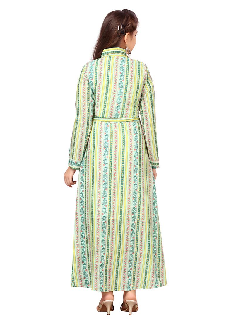 girls printed collared long sleeve shirt dress - 22012132 - Standard Image - 3