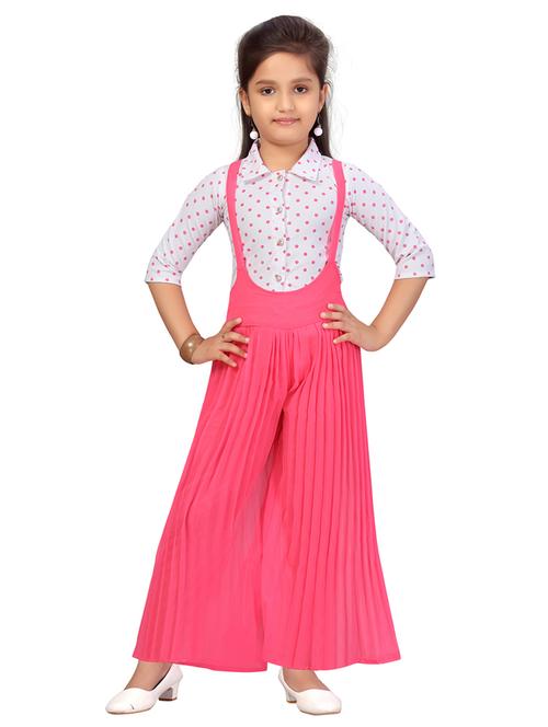girls polka doted collared jump suit - 22012138 -  Standard Image - 0