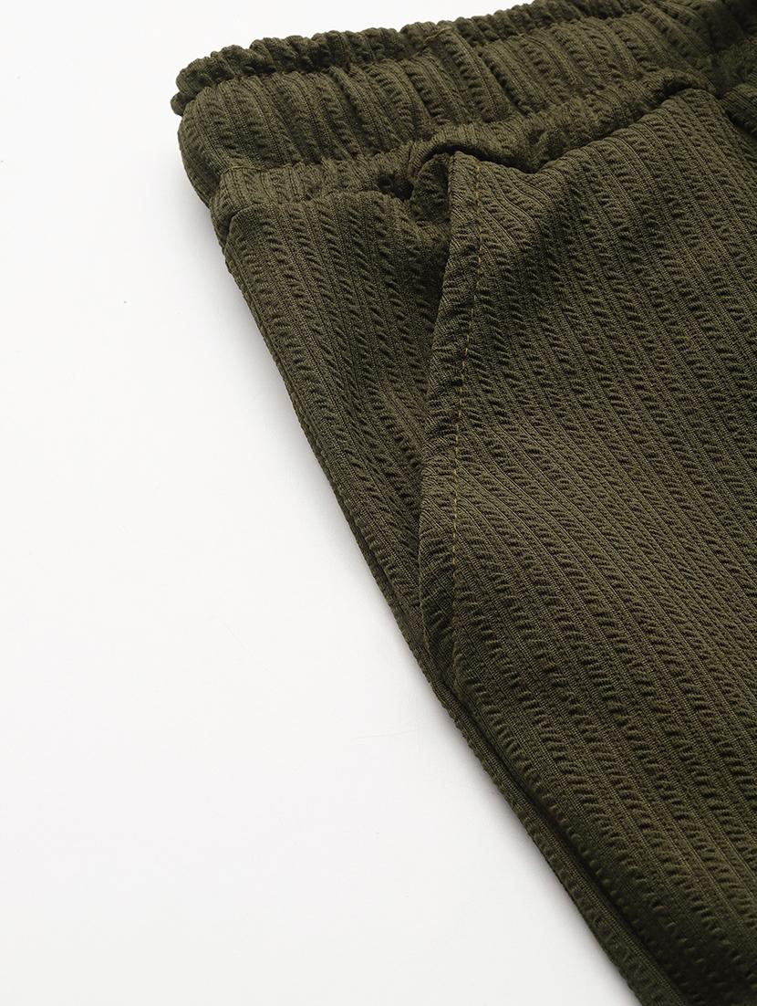 girls solid mid rise relaxed fit cargo - 22012170 - Standard Image - 3