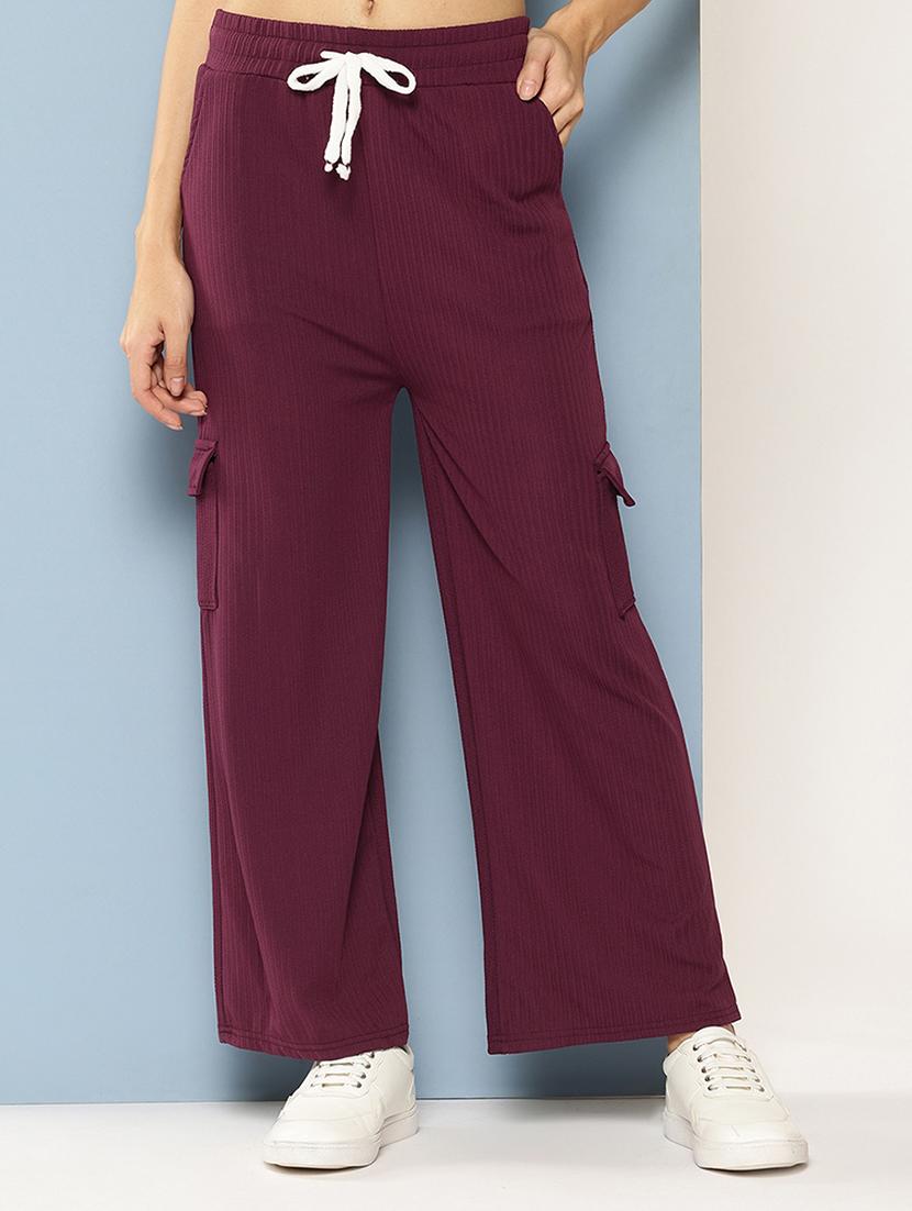 girls solid mid rise relaxed fit cargo - 22012171 -  Zoom Image - 0