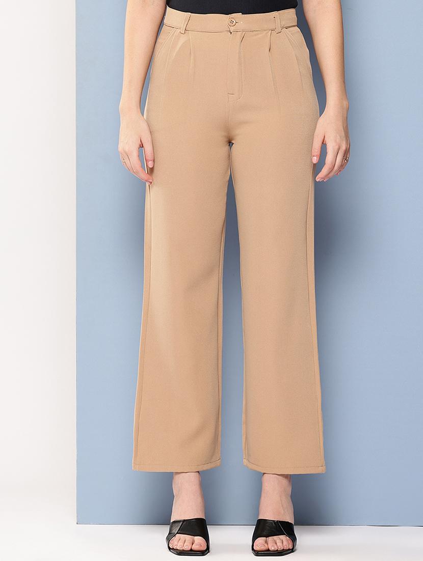 girls solid mid rise straight trouser - 22012174 - Zoom Image - 0
