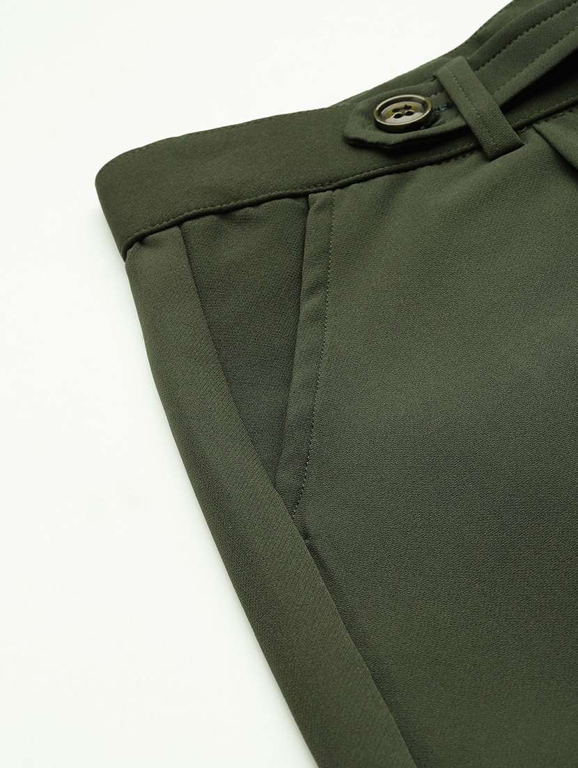 girls solid high rise straight trouser - 22012182 -  Standard Image - 3