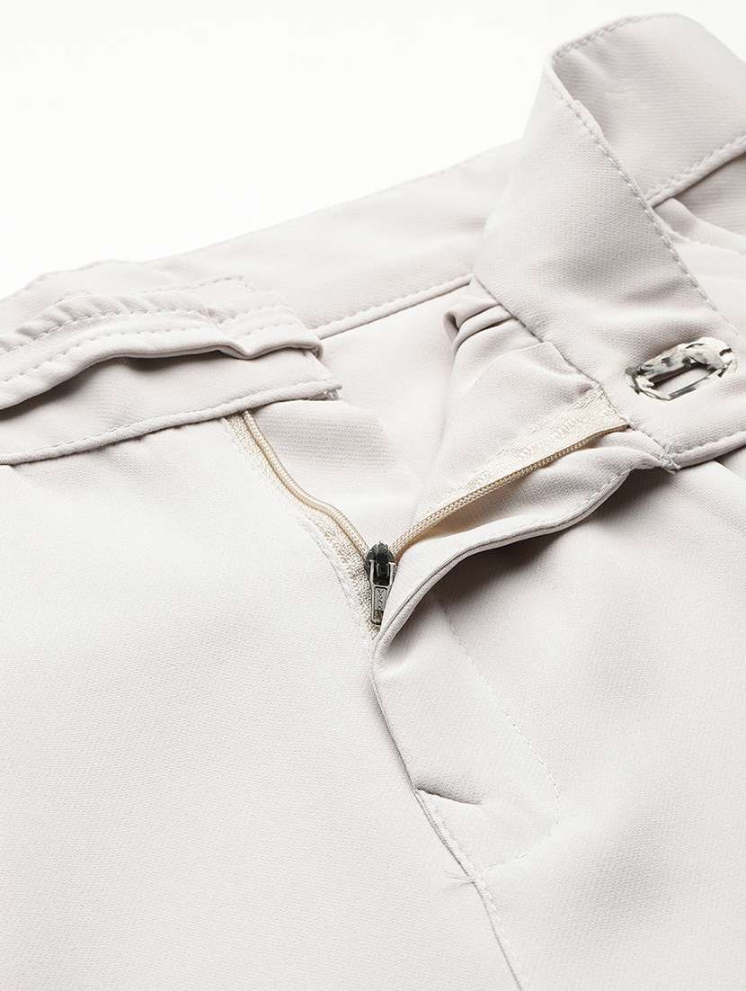 girls solid high rise straight trouser - 22012184 -  Standard Image - 3