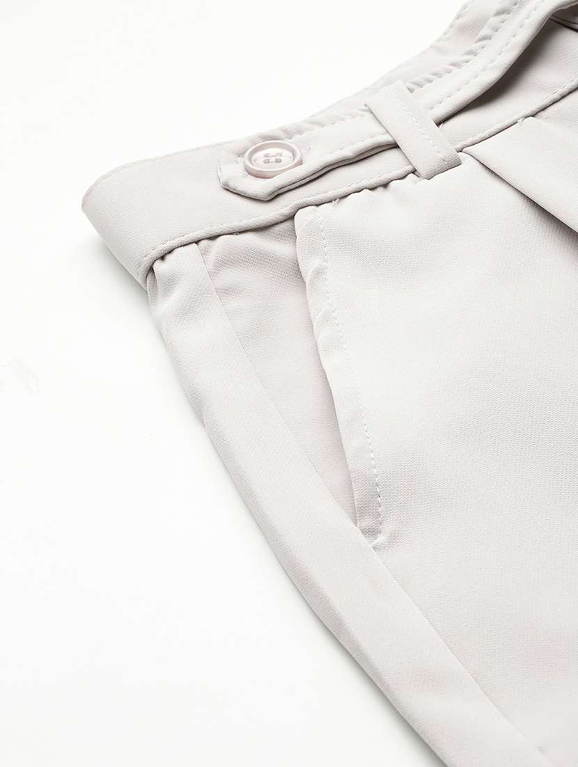 girls solid high rise straight trouser - 22012184 -  Standard Image - 5