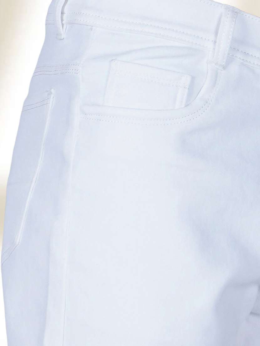 men white solid mid rise relaxed fit jeans - 22012235 - Standard Image - 3