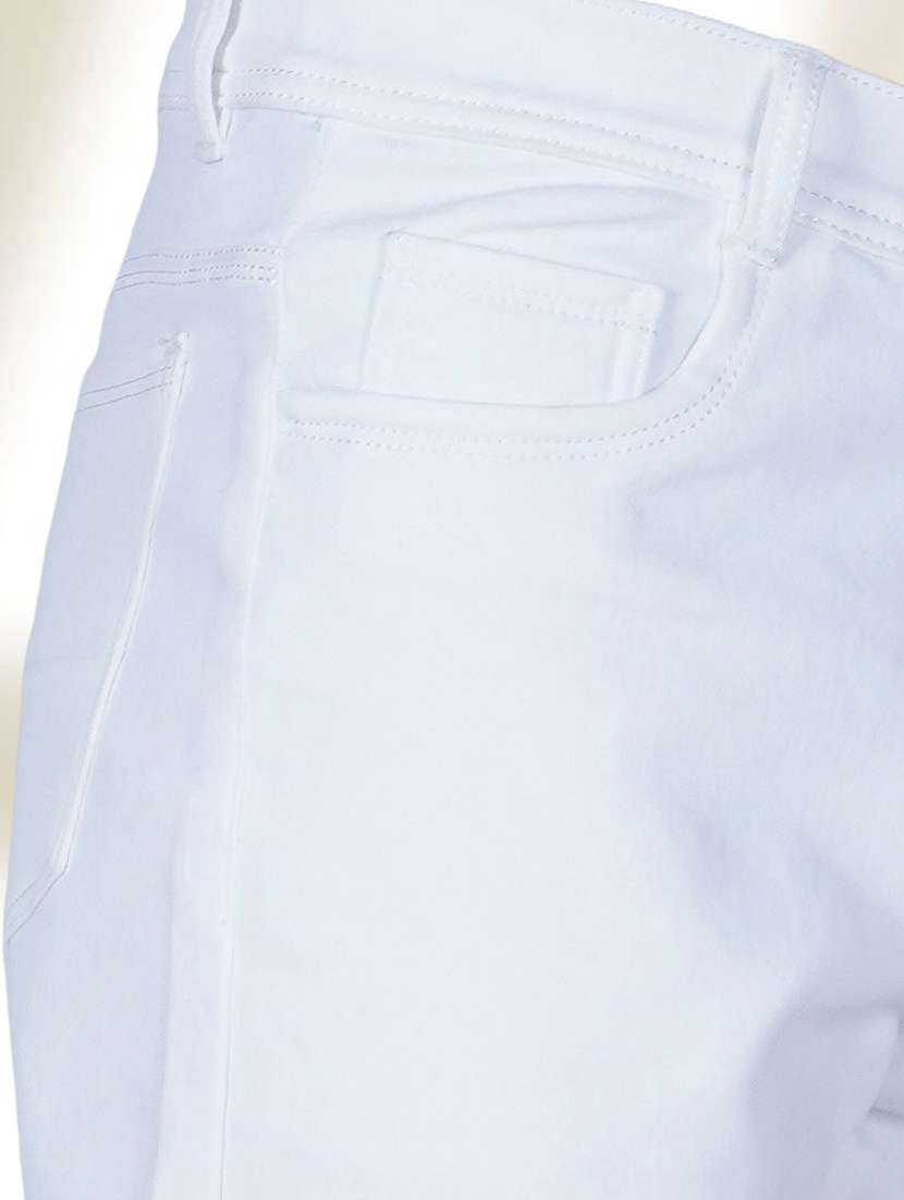 men white solid mid rise relaxed fit jeans - 22012238 -  Standard Image - 3