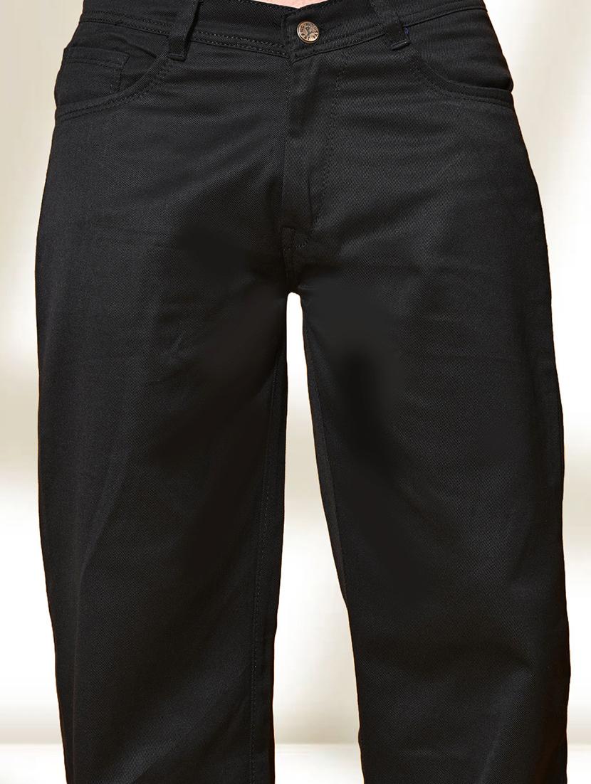 men black plain mid rise baggy jeans - 22012337 - Standard Image - 3