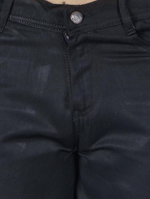 men black plain mid rise baggy jeans - 22012342 - Standard Image - 3