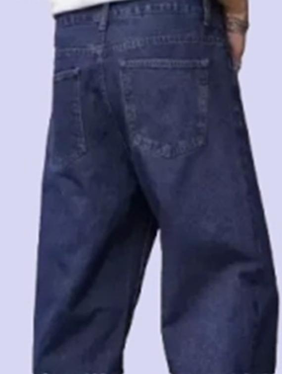 men blue plain mid rise straight fit jeans - 22012472 - Standard Image - 3