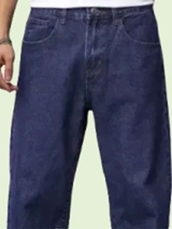men blue plain mid rise straight fit jeans - 22012474 -  Standard Image - 3