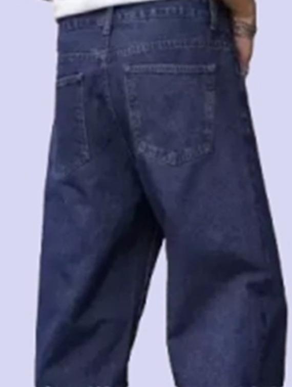 men blue plain mid rise straight fit jeans - 22012542 - Standard Image - 3