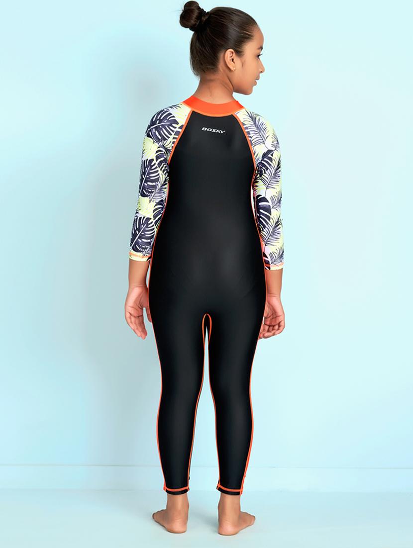 girls printed long sleeve swimsuit - 22012552 - Standard Image - 3