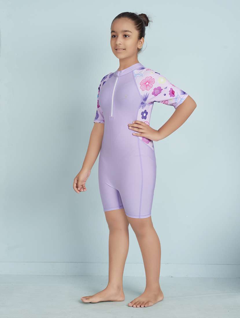 girls printed short sleeve swimsuit - 22012560 - Standard Image - 3
