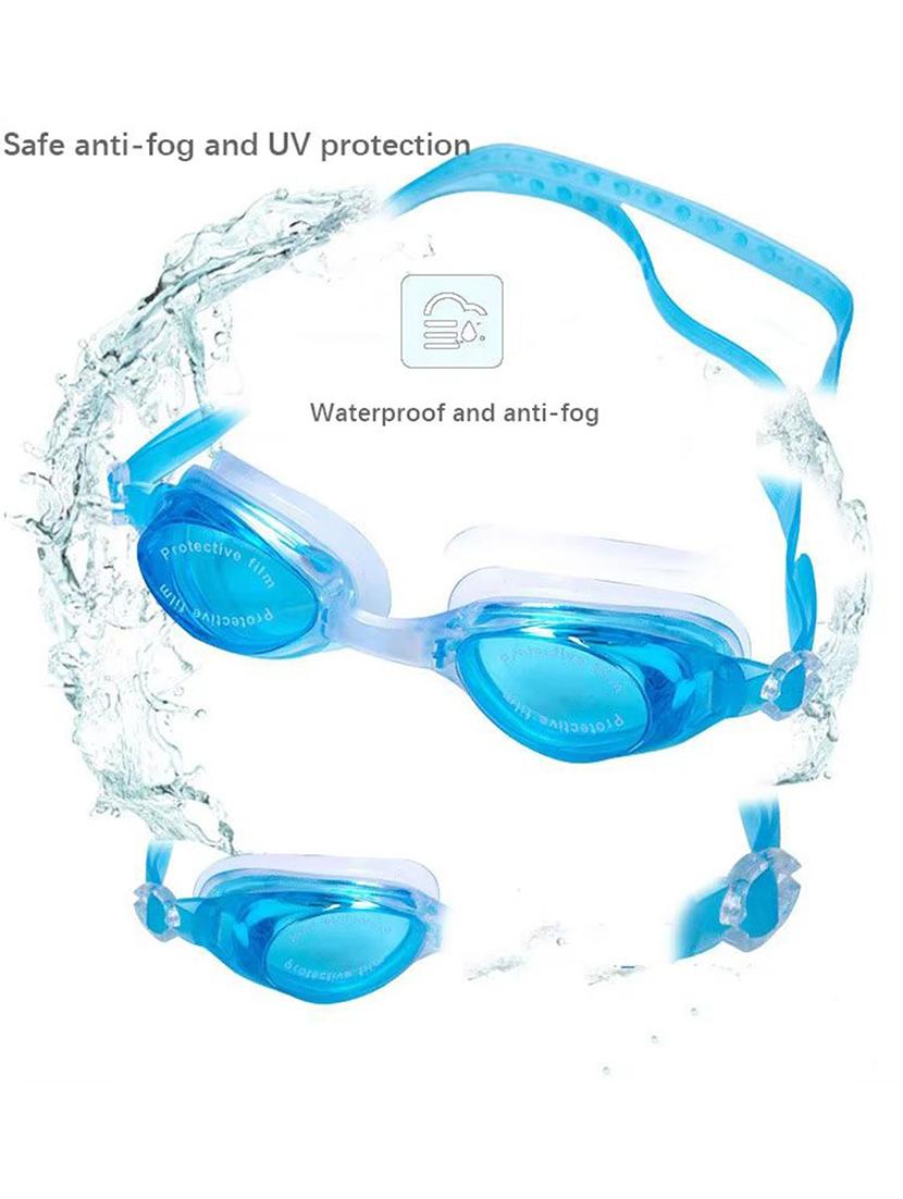 girls printed long sleeve swimsuit with swimming glasses - 22012572 - Standard Image - 5