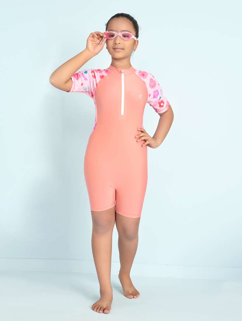 girls printed sports wear functional swimsuit - 22012577 -  Zoom Image - 0