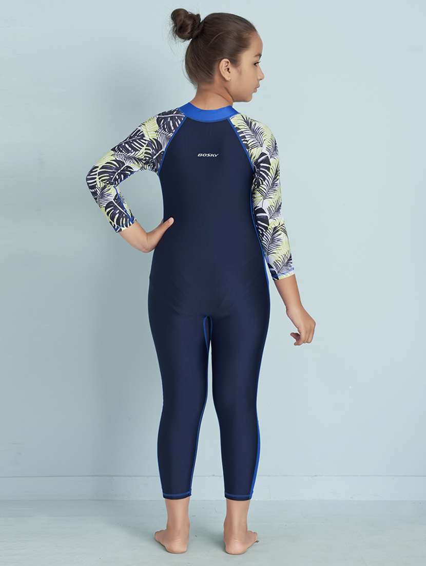 girls printed sports wear functional swimsuit - 22012585 - Standard Image - 3