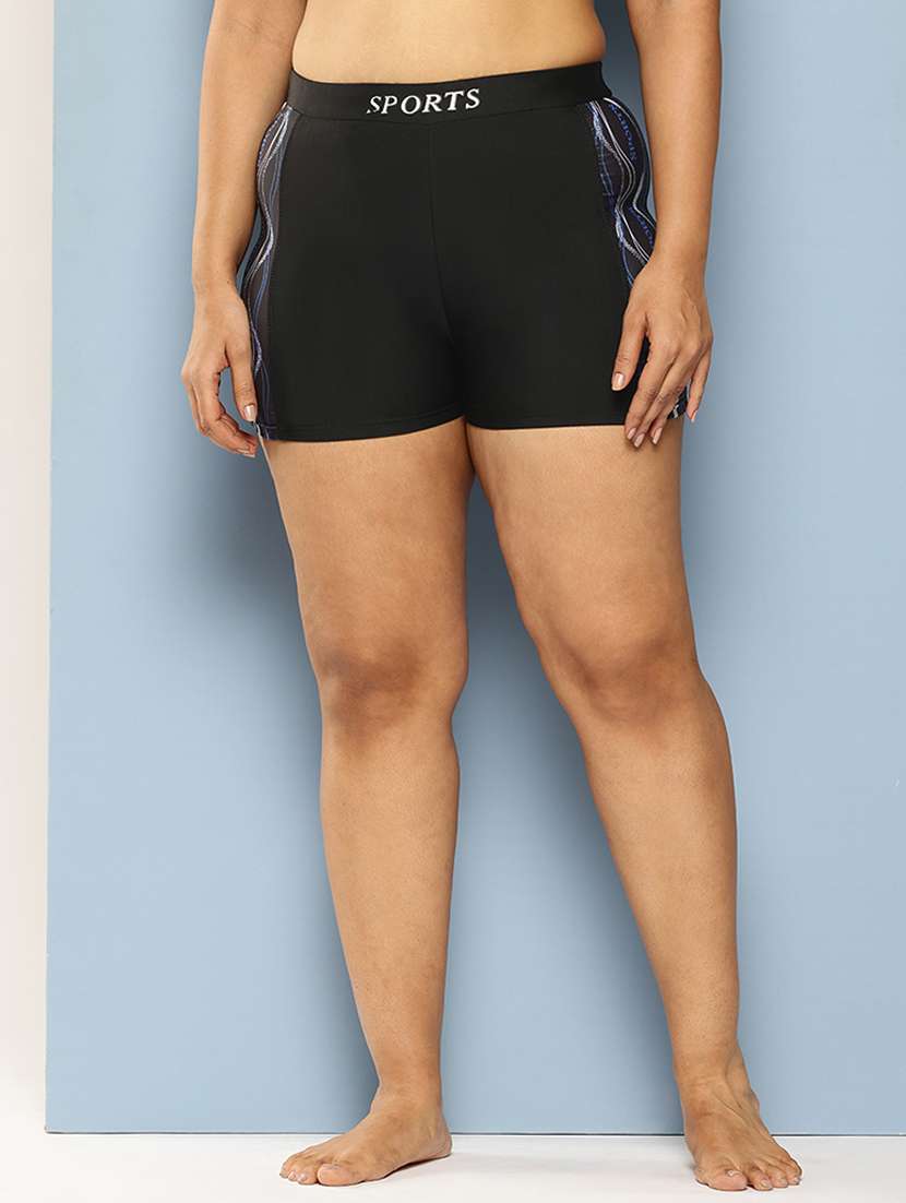 women printed slim fit cycling shorts
