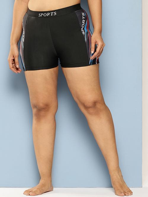women printed slim fit cycling shorts - 22012607 - Standard Image - 0