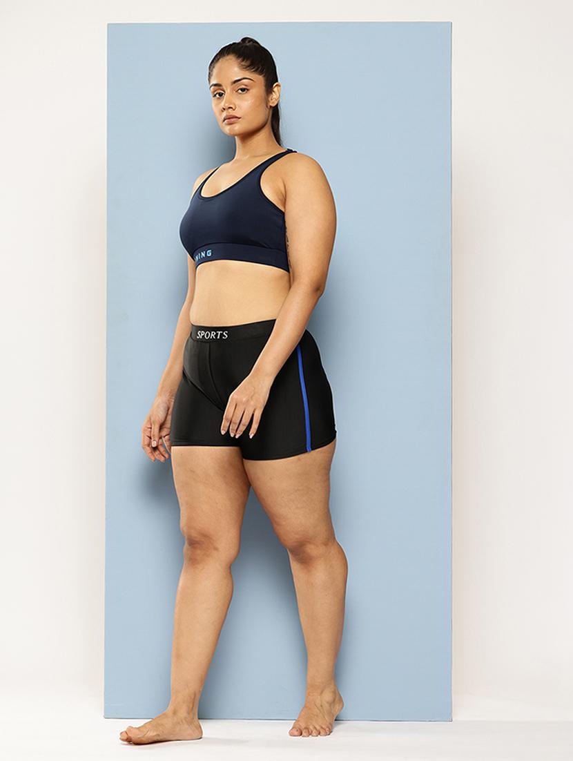 women solid high rise cycling shorts - 22012613 - Standard Image - 3