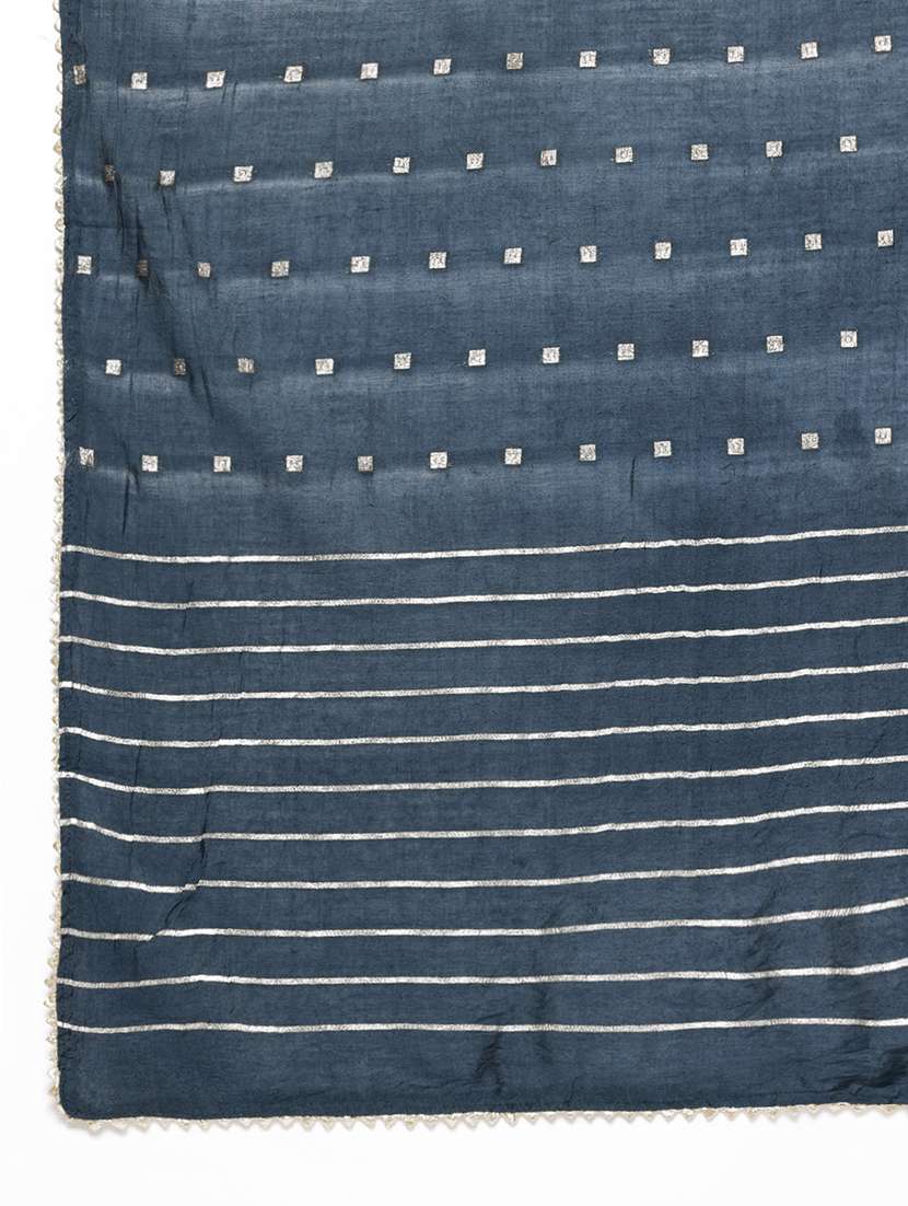 women embroidered three quarter sleeve kurta pant with dupatta set - 22012616 -  Standard Image - 3