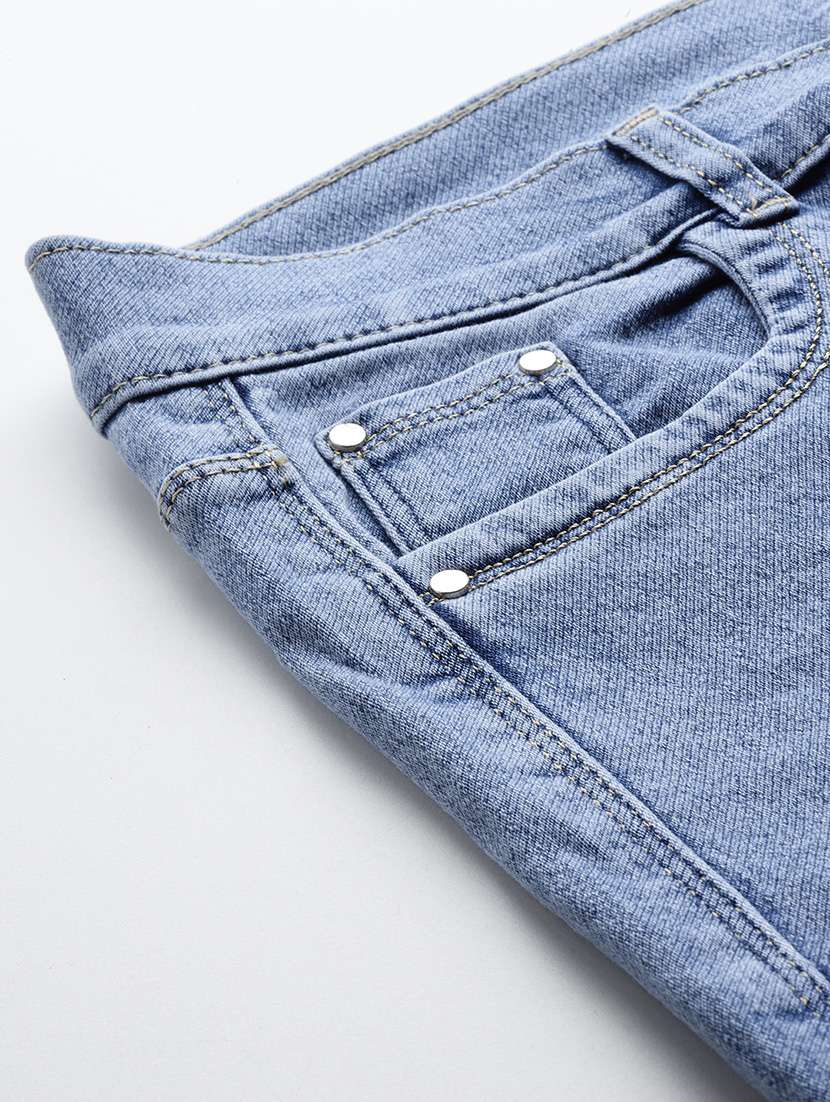 women solid mid rise denim cargo - 22012645 -  Standard Image - 5