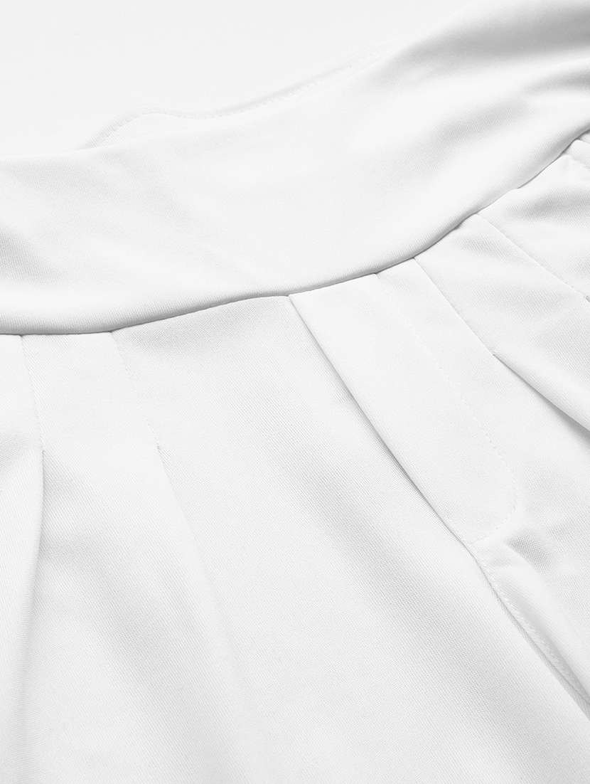 women solid mid rise straight trouser - 22012696 -  Standard Image - 5