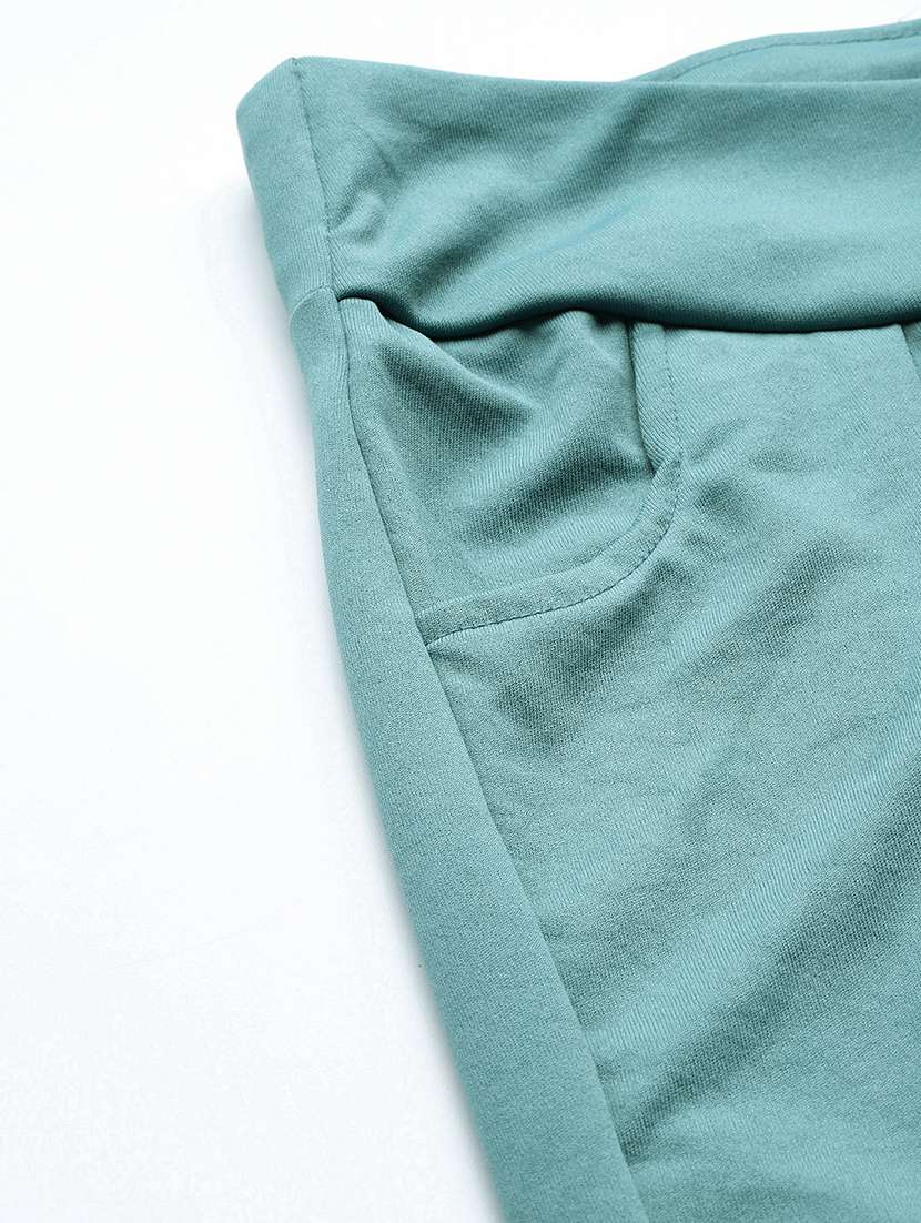 women solid mid rise straight trouser - 22012697 -  Standard Image - 5