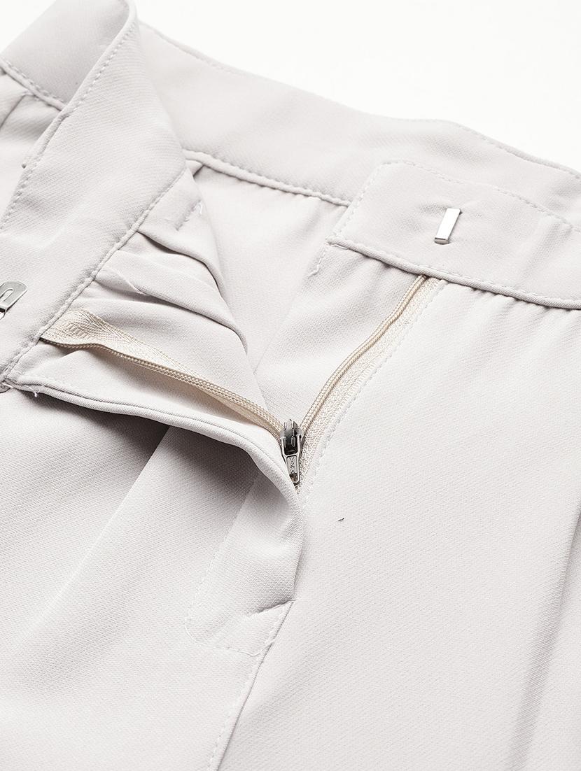 women solid mid rise straight trouser - 22012706 - Standard Image - 5