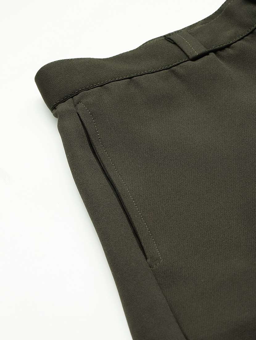 women solid mid rise bootcut trouser - 22012708 - Standard Image - 5